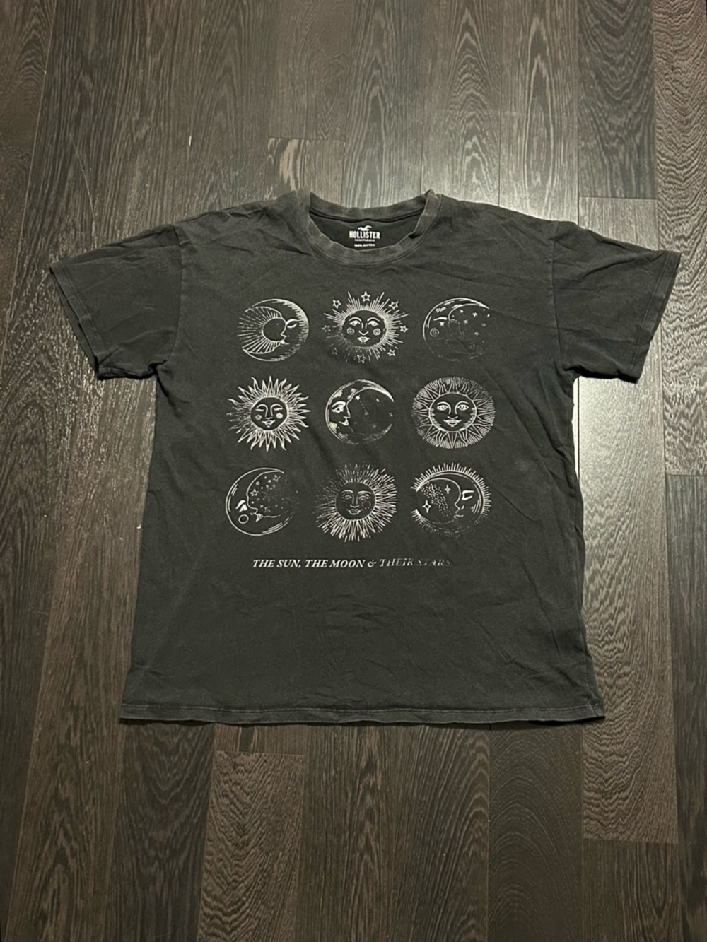 Hollister Black Celestial Graphic Tee